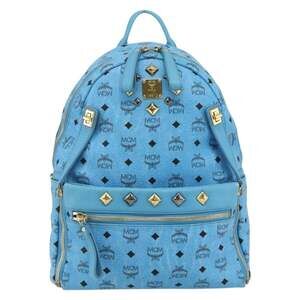 MCM Visetos Logogram Backpack Light Blue